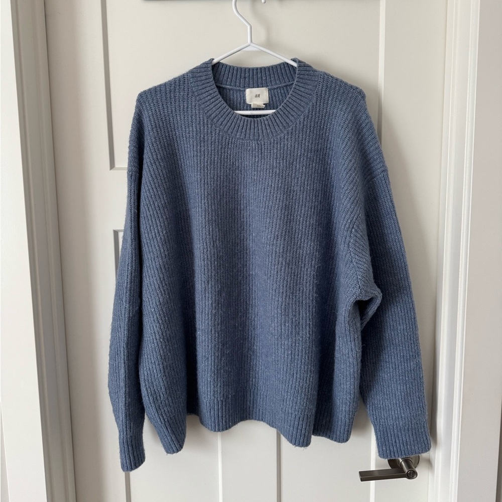 H&M Chunky Crewneck Knit Ribbed Sweater